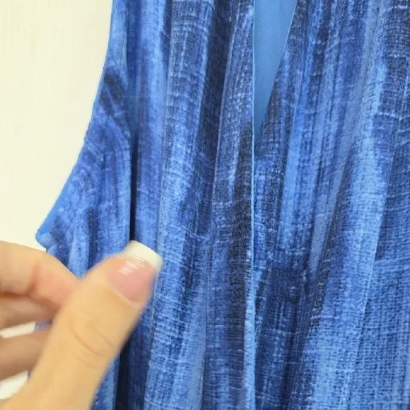 Michael Kors Blue High Low Dress - Picture 4 of 9